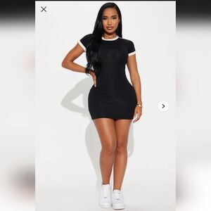 Black Ringer Tee Mini Dress
